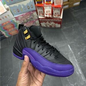 Jordan 12 Retro Black Purple youth size 5Y
